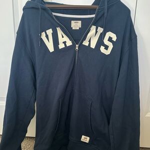 Vans Dark Blue Hoodie with White Logo